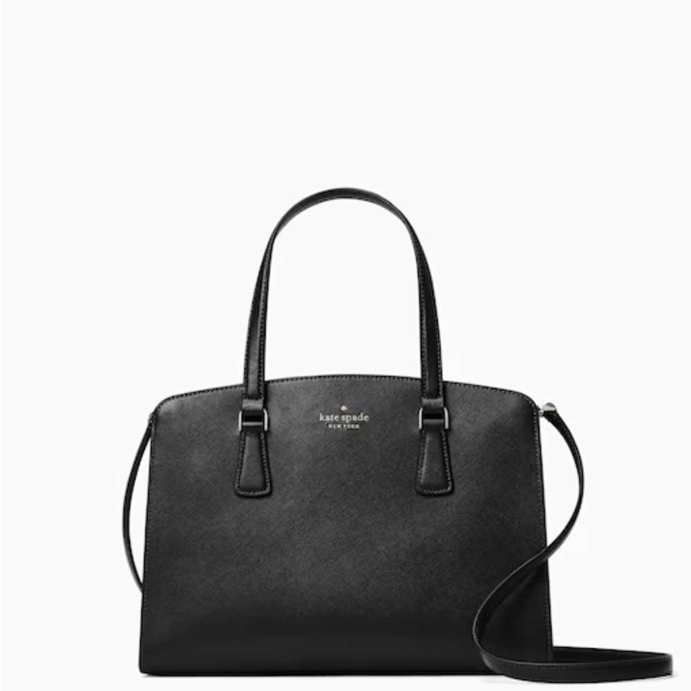 Kate Spade Purse black Leather Medium Satchel with strap